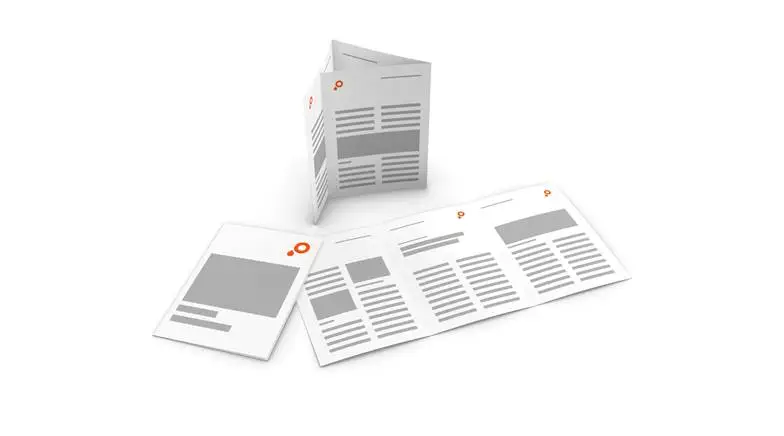 1 000 Dépliants pli roulé