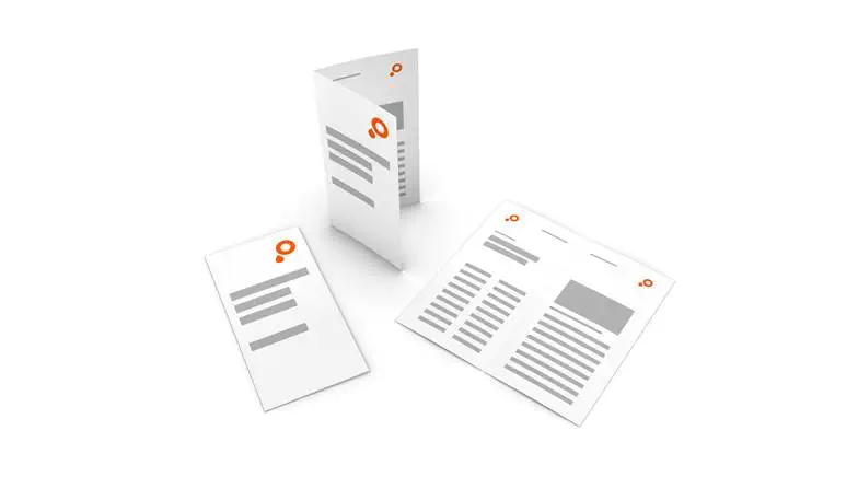 1 000 Dépliants pli simple