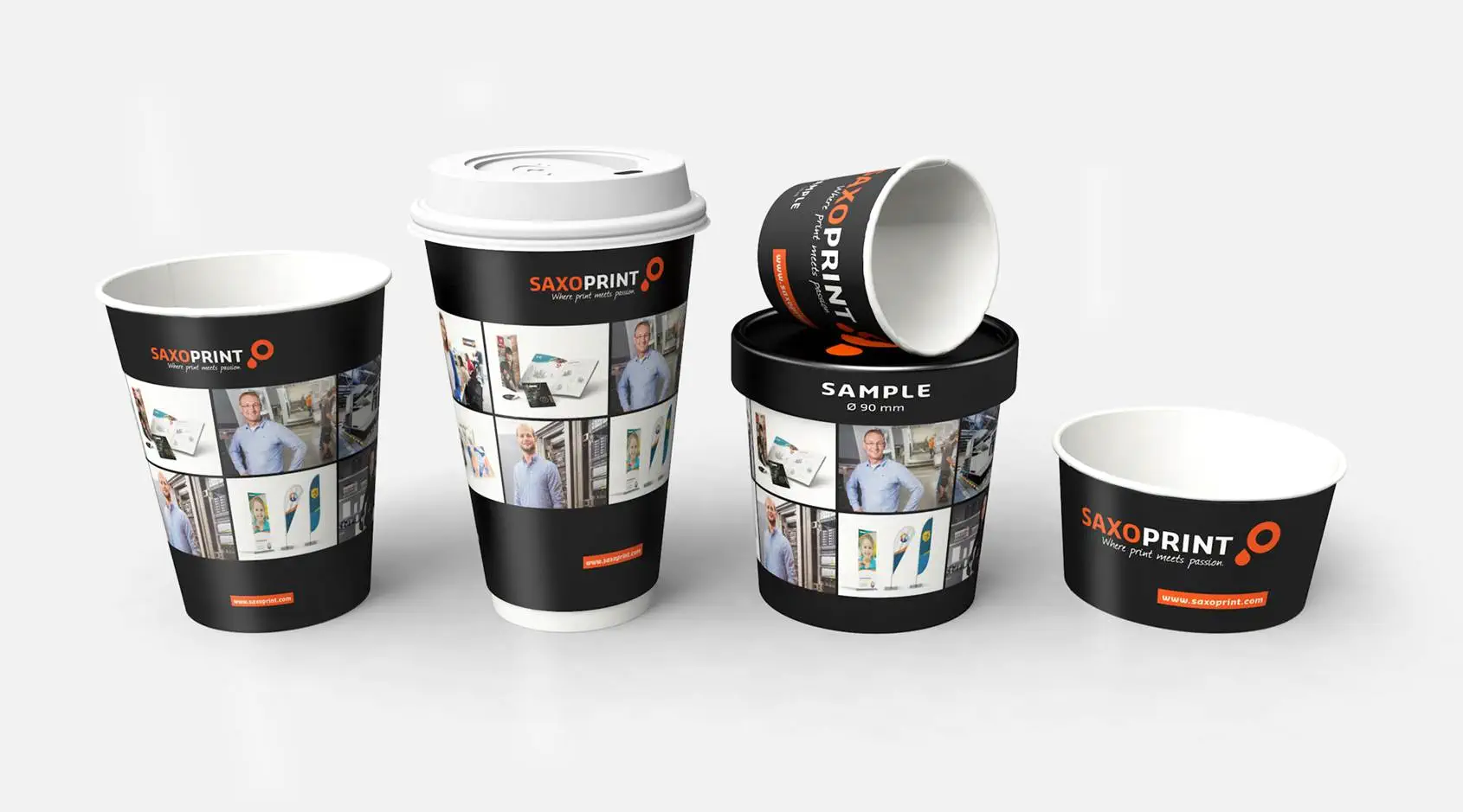 Échantillons Gobelets et pots carton