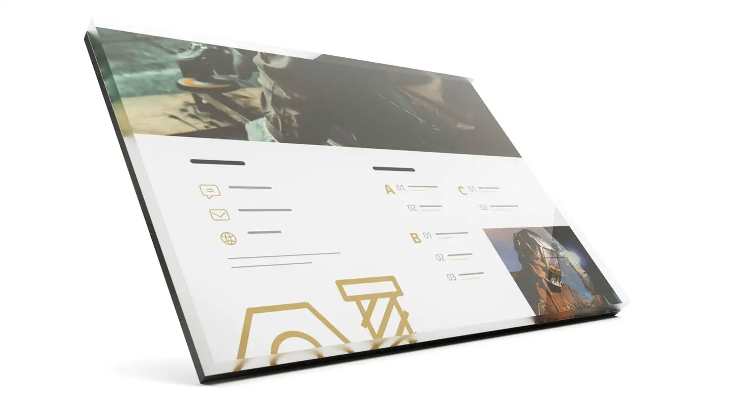 Acrylique transparent sur aluminium