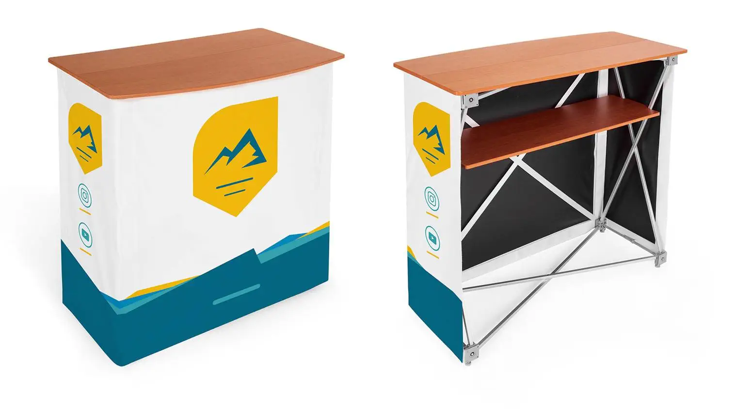 Comptoir carré, revêtement en toile Comptoir carré, revêtement en toile