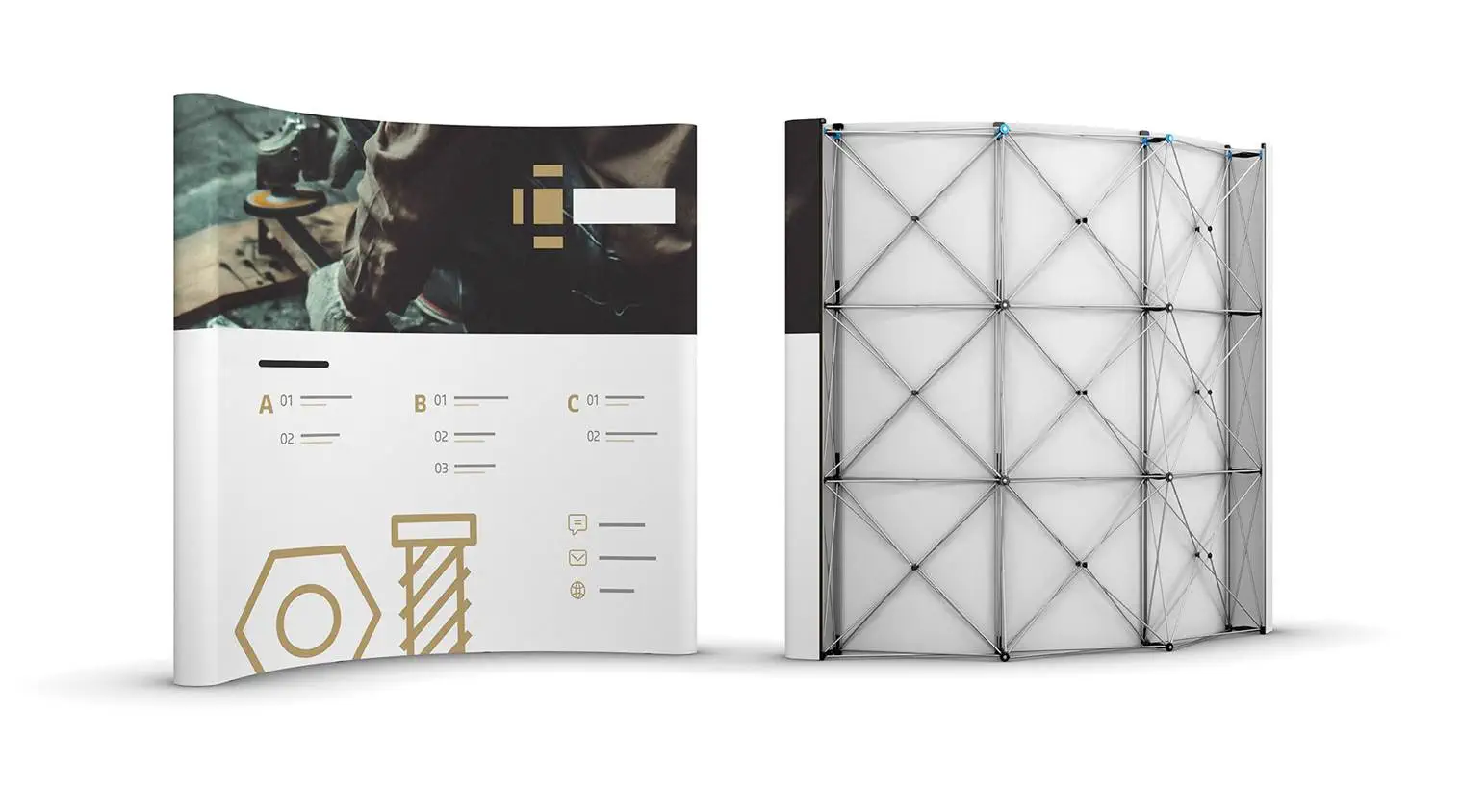 Paravent PVC - courbé